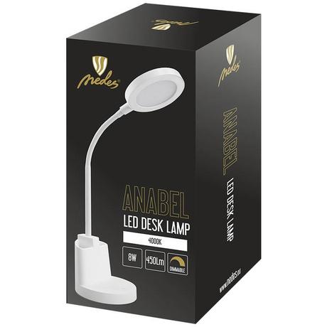 Nedes asztali lámpa ANABEL 8W 450lm NW dimmelhető IP20