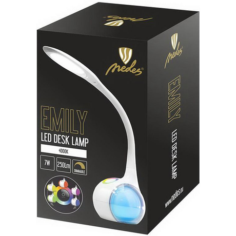 Nedes asztali lámpa EMILY 7W 250lm NW dimmelhető + RGB IP20