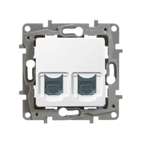 Niloé 2xRJ45 Cat.6 UTP csatlakozóaljzat, fehér