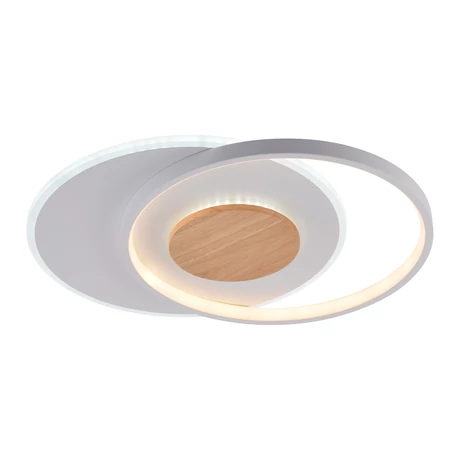 Optonica LED mennyezeti lámpa 54W 4120lm CCT fehér+fa kerek 19012