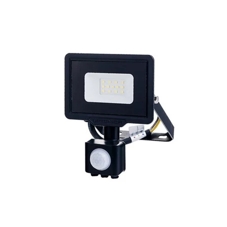 Optonica LED reflektor 10W WW+mozg. 70cm kábel fekete FL5954