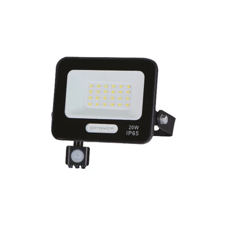 Optonica LED reflektor mozgásérzékelővel 20W 1800lm 3000K fekete IP65 15853