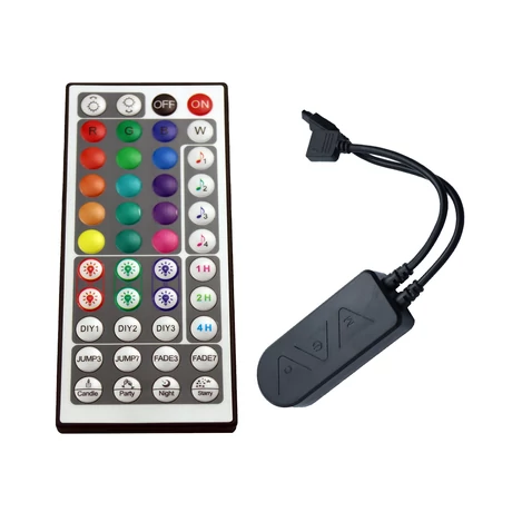 Optonica smart vezérlő és távirányító RGB LED szalaghoz fekete 44 gomb 6336