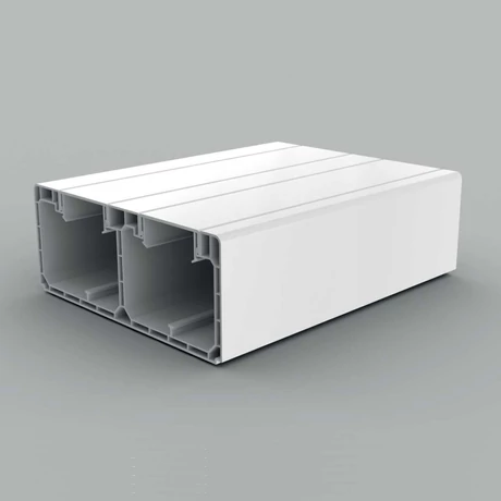 KOPOS KOLIN Parapetcsatorna műanyag 160x65mm tetővel fehér 2 rek. 45mm 2m/szál 6m/cs PK 160X65 D HD