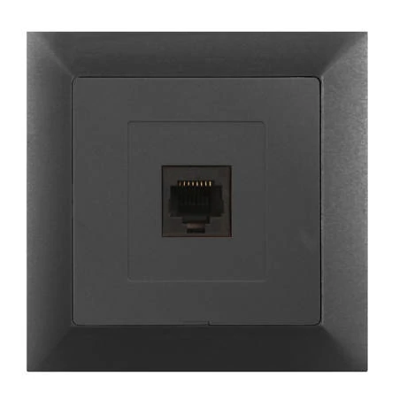 Premium LAN - vagy telefon alj RJ45 grafit