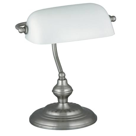 R.4037 Bank asztali lámpa, E27 60W, szatin króm