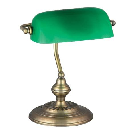 R.4038 Bank asztali lámpa, E27 60W, bronz