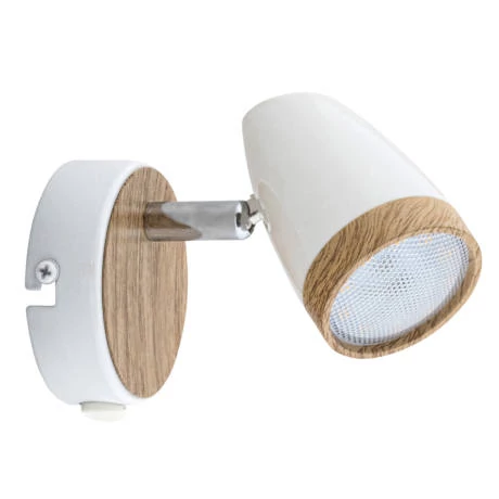R.5564 Karen spot,1x4W,LED ff-al,fehér/bükk