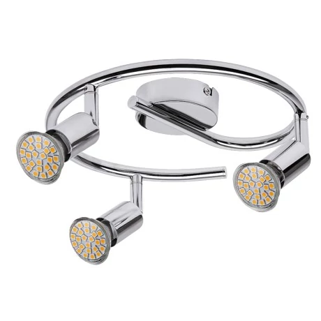 R.6989 Norton LED 3-as szpot GU10 3x3W króm