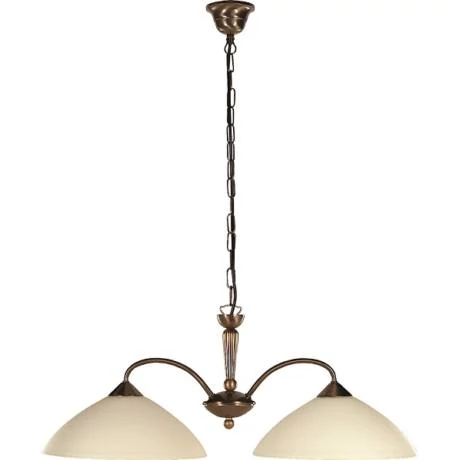 R.8177 Regina 2 ágú függ E27 2x60W bronz-krém b