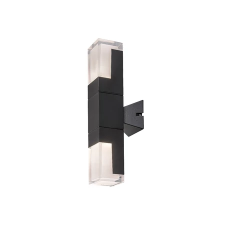 Rábalux Darvas kültéri LED fali lámpa 12W CCT fekete H35cm IP54 77127