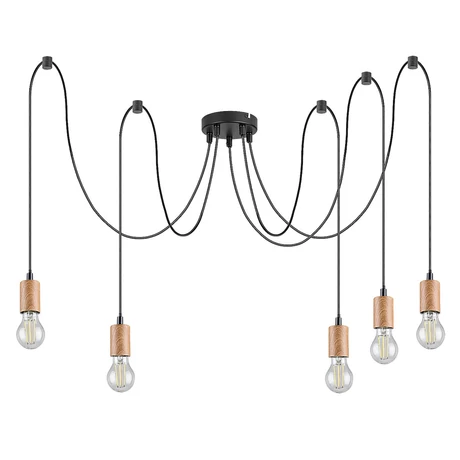 R. 72075 Dollien,belt.függ. E27 5xMAX60W, H210cm
