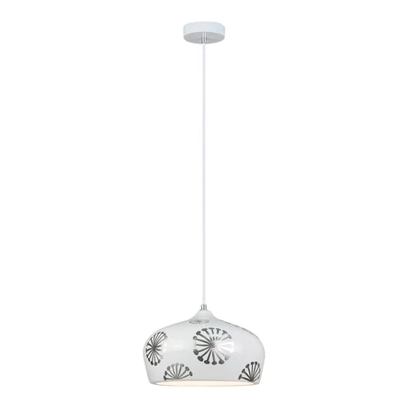 R.6049 Ginger,függ. E27 1X MAX 60W, ezüst/fehér