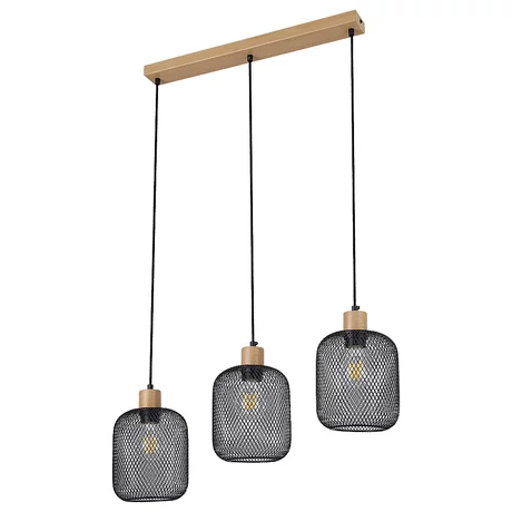 R. 3132 Grendel,belt.függ.E27 3x60W,bükk+fek.D15