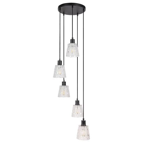 R.5334 Jarina bel. Függ. E27 5x MAX 40W,fekete