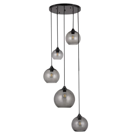 R.6440 Tanesha Függ E27 5X MAX 40W fekete/füst