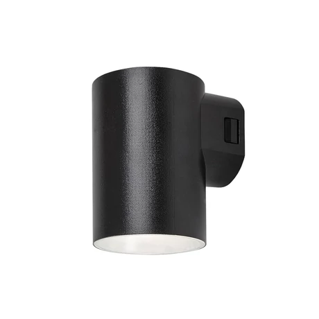 Rábalux Urfa kültéri LED fali lámpa 9W CCT fekete kör H11,5cm IP65 77154