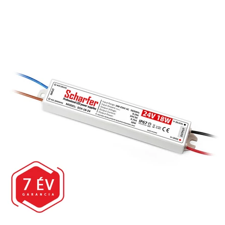 Scharfer  LED tápegység 24V DC 18W 0,75A IP67 SCH-18-24