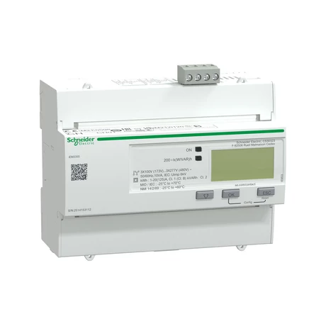 Schneider fogyasztásmérő direkt 3F 125A digitális MID hitelesített DIN sínre MODBUS A9MEM3355