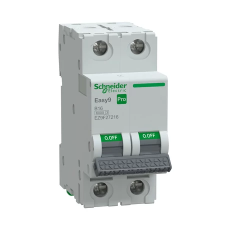 Schneider kismegszakító 2P B 16A 6kA Easy9 Pro EZ9F27216