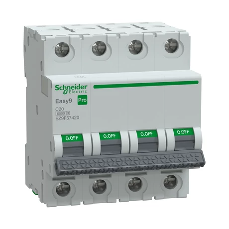 Schneider kismegszakító 4P C 20A 6kA Easy9 Pro EZ9F57420
