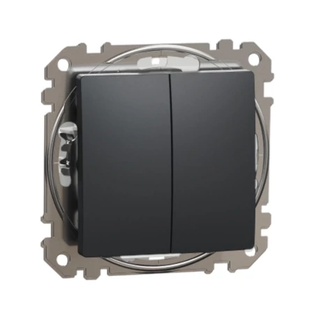 Schneider Sedna Design 106+6 kettős (dupla) váltókapcsoló antracit SDD114108