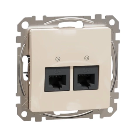 Schneider Sedna Design 2xRJ45 Cat5e UTP aljzat bézs SDD112452