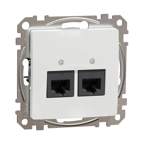 Schneider Sedna Design 2xRJ45 Cat5e UTP aljzat fehér SDD111452
