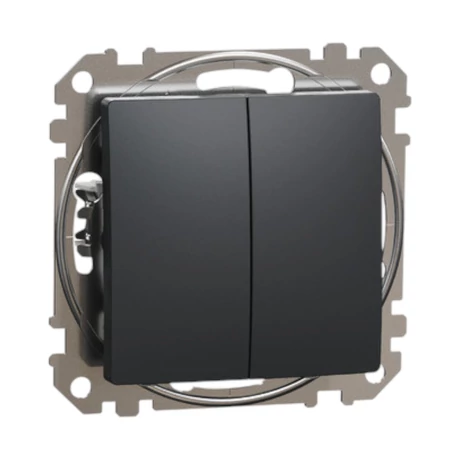 Schneider Sedna Design kettős nyomó antracit SDD114118