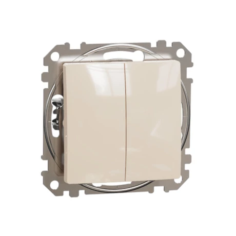 Schneider Sedna Design kettős nyomó bézs SDD112118
