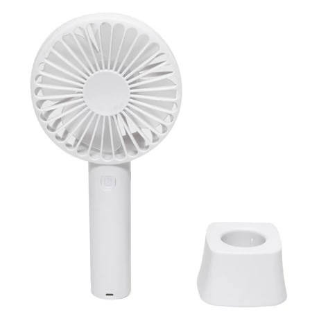 Kézi ventilátor tölthető 9cm fehér HF 9/WH