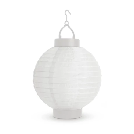 Szolár lampion - fehér - hidegfehér LED - 21 cm 11399F-WH