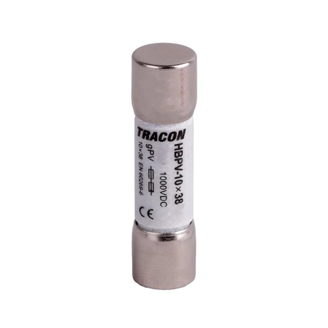 Tracon olvadó biztosíték porcelán hengeres CH-10 15A 10x38 mm gPV 1000V DC 10kA HBPV-10X38-15
