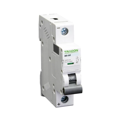 Tracon kismegszakító PV rendszerekhez DC 1P C 6A 6kA 500V DC-1C-6
