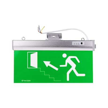 Tracon LED vészkijárat jelző lámpa ragasztható piktogramokkal EXIT-04-J