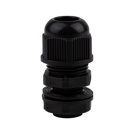 Tracon metrikus tömszelence fekete M16 5-10 mm IP66 MG-16F