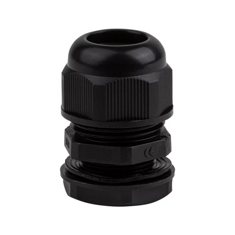 Tracon metrikus tömszelence fekete M40 21-30 mm IP66 MG-40F