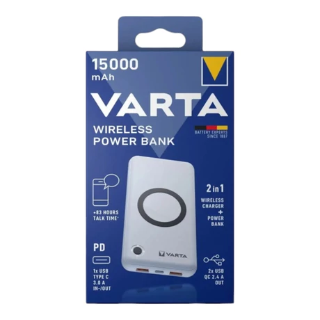 Varta power bank energy 15000mAh vezeték nélküli töltő PV0857908 V-57908