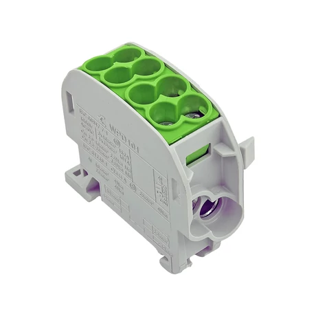 Weidmüller fővezetéki leágazó sorkapocs 25 mm2 zöld/sárga WPD 101 2X25/2X16 GN 1560650000