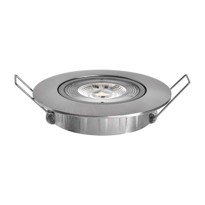 EMOS LED Spotlámpa 5W meleg fehér álmennyezetbe építhető ezüst 3év garancia ZD3221