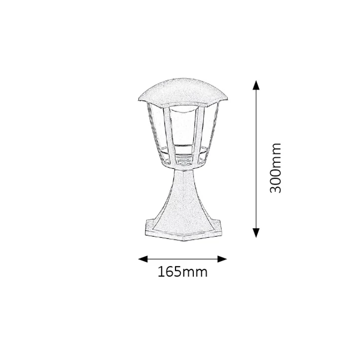 Sorrento kültéri LED 8W talpas álló fekete IP44 Rábalux 8127