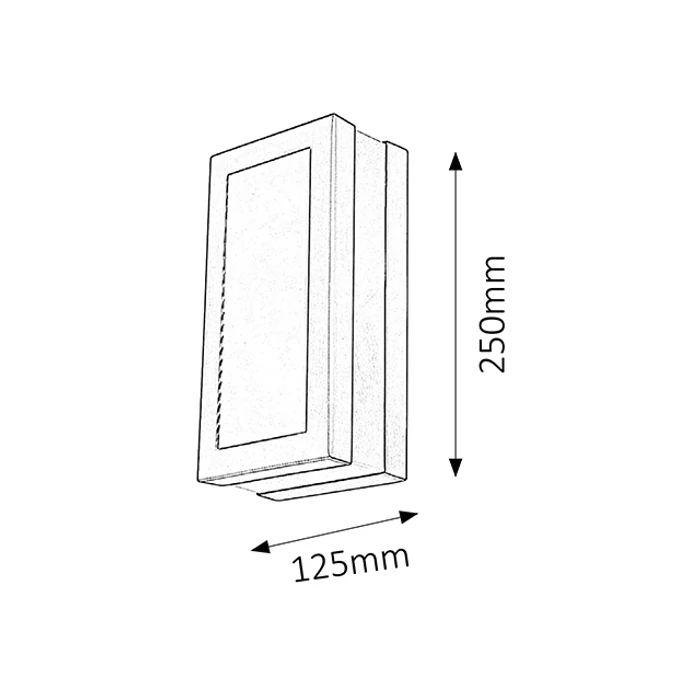 Stuttgart kültéri fali lámpatest E27 inox IP44 Rábalux 8170