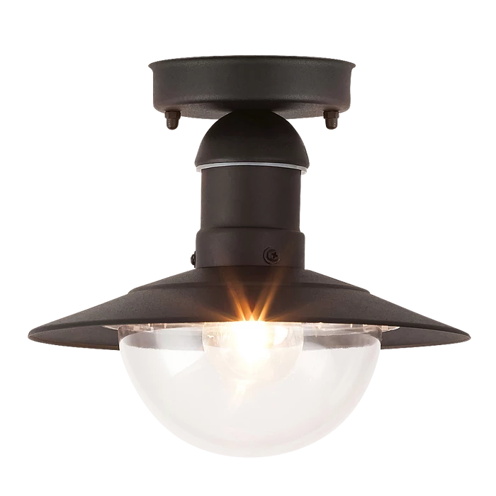 Oslo fekete kültéri mennyezeti lámpatest E27 IP44 Rábalux 8716