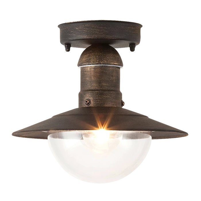 Oslo antik arany kültéri mennyezeti lámpatest E27 IP44 Rábalux 8736