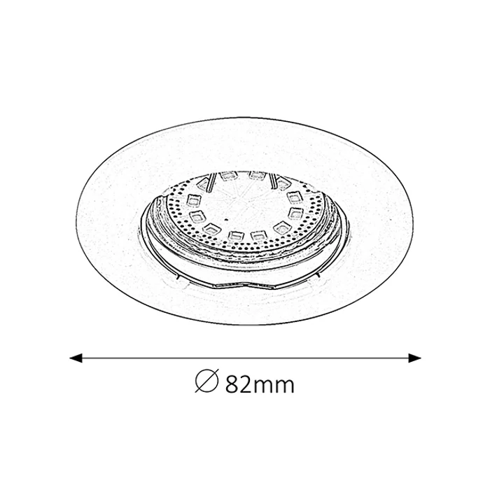 Rábalux Lite LED 3xGU10 3W fix króm beépíthető spotlámpa (3db/szett) 1047