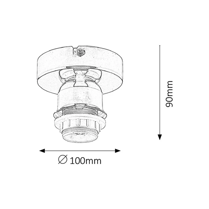 Rábalux Bottom mennyezeti lámpaváz búra nélküli foglalat E27 60W 1301