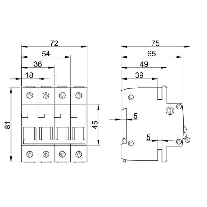 Tracon kismegszakító 2P B 40A 6kA TDZ-2B-40