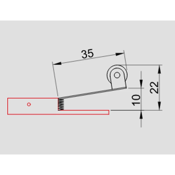 Tracon végálláskapcsoló 1xCO 15A/250V AC IP00 35mm rugószáras-görgős helyzetkapcsoló