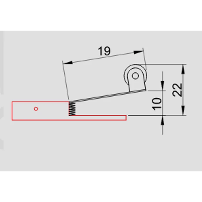 Tracon végálláskapcsoló 1xCO 15A/250V AC IP00 19mm rugószáras-görgős helyzetkapcsoló