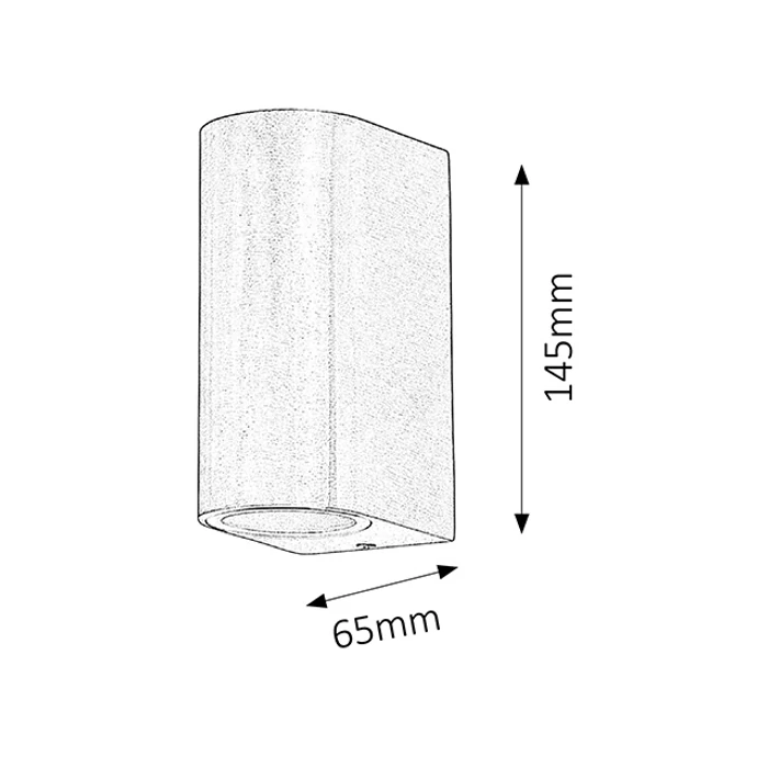 Chile kültéri fali lámpatest aluminium 2X35W IP44 Rábalux 8034